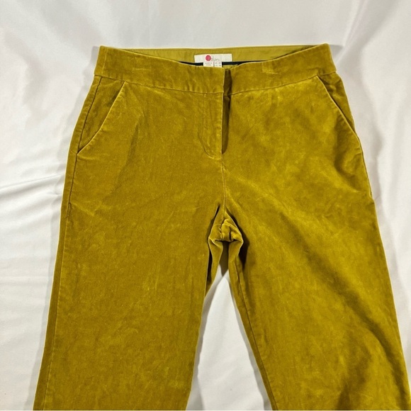 Boden velvet dark yellow mustard pants, Kew style, ankle trousers cottage sz 4 - Picture 6 of 10